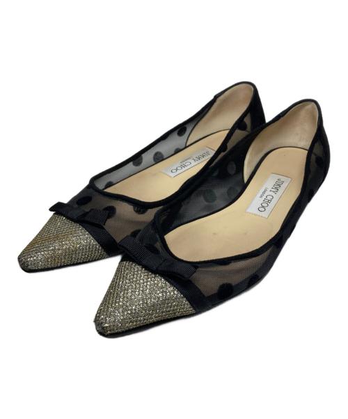 JIMMY CHOO（ジミーチュウ）JIMMY CHOO (ジミーチュウ) ポインテッドトゥパンプス ブラック サイズ:23cmの古着・服飾アイテム