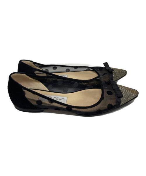 JIMMY CHOO（ジミーチュウ）JIMMY CHOO (ジミーチュウ) ポインテッドトゥパンプス ブラック サイズ:23cmの古着・服飾アイテム