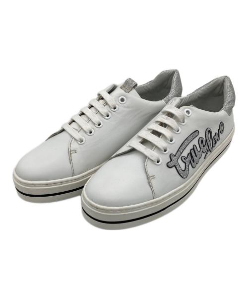 BRUNO PREMI（ブルーノプレミ）BRUNO PREMI (ブルーノプレミ) ローカットスニーカー ホワイト×シルバー サイズ:SIZE 38の古着・服飾アイテム