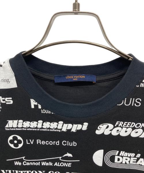 LOUIS VUITTON（ルイ ヴィトン）LOUIS VUITTON (ルイ ヴィトン) オールオーバーロゴプリンテッドTシャツ ブラック サイズ:Mの古着・服飾アイテム