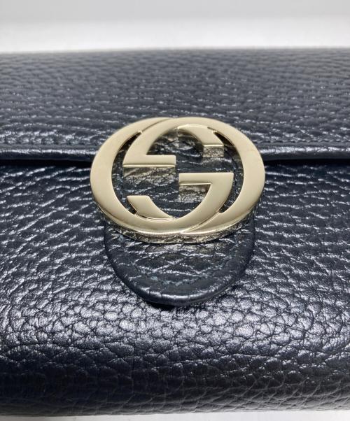 GUCCI（グッチ）GUCCI (グッチ) 長財布 ブラックの古着・服飾アイテム