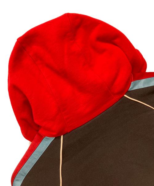 GUCCI（グッチ）GUCCI (グッチ) ジップパーカー スカイブルー×レッド×ブラック サイズ:Mの古着・服飾アイテム