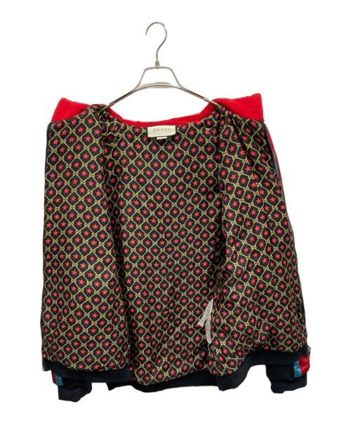 GUCCI（グッチ）GUCCI (グッチ) ジップパーカー スカイブルー×レッド×ブラック サイズ:Mの古着・服飾アイテム