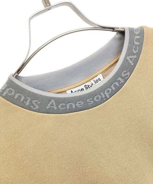 Acne studios（アクネ ストゥディオス）ACNE STUDIOS (アクネ ストゥディオス) クルーネックスウェット ベージュ×グレー サイズ:S 未使用品の古着・服飾アイテム