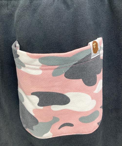 A BATHING APE（ア ベイシング エイプ）A BATHING APE (ア ベイシング エイプ) スウェットパンツ ピンク×ブラック サイズ:Sの古着・服飾アイテム