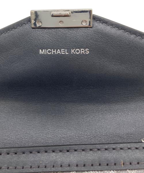 MICHAEL KORS（マイケル・コース）MICHAEL KORS (マイケル・コース) 長財布 ブラック×シルバーの古着・服飾アイテム