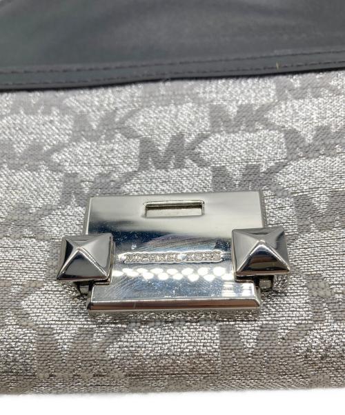 MICHAEL KORS（マイケル・コース）MICHAEL KORS (マイケル・コース) 長財布 ブラック×シルバーの古着・服飾アイテム