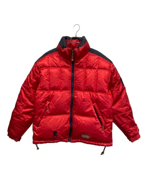 pellepelle（ペレペレ）pellepelle (ペレペレ) ダウンジャケット レッド×ネイビー サイズ:Lの古着・服飾アイテム