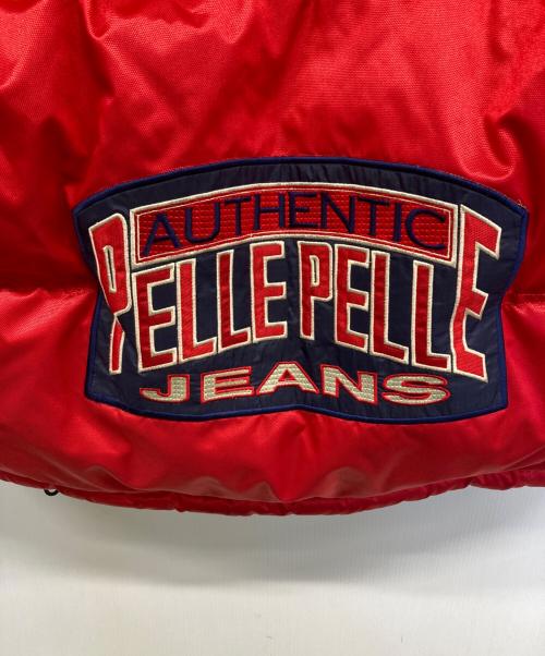 pellepelle（ペレペレ）pellepelle (ペレペレ) ダウンジャケット レッド×ネイビー サイズ:Lの古着・服飾アイテム