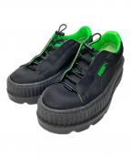 PUMAプーマ）の古着「ローカットスニーカー」｜ブラック×グリーン