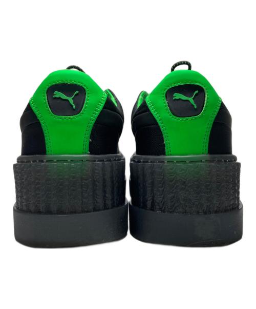 PUMA（プーマ）PUMA (プーマ) ローカットスニーカー ブラック×グリーン サイズ:22.5の古着・服飾アイテム