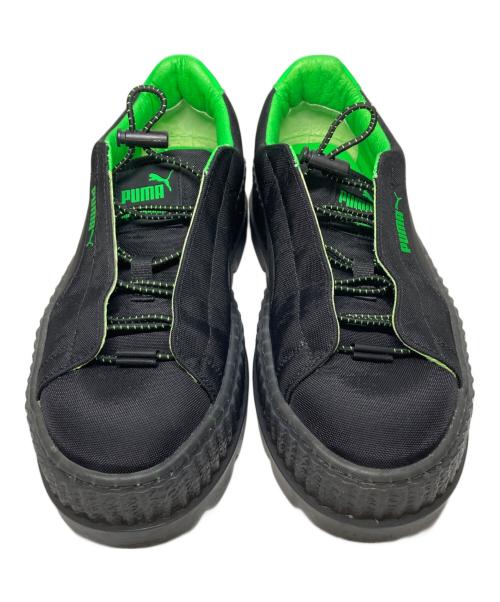 PUMA（プーマ）PUMA (プーマ) ローカットスニーカー ブラック×グリーン サイズ:22.5の古着・服飾アイテム