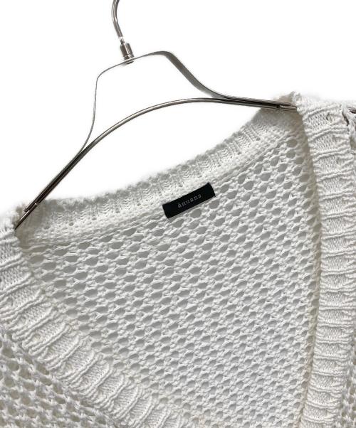 anuans（アニュアンス）anuans (アニュアンス) 厚手カーディガン ホワイト サイズ:SIZE Freeの古着・服飾アイテム