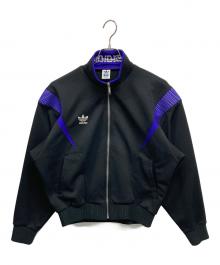 adidas（アディダス）の古着「トラックジャケット」｜ブラック×パープル