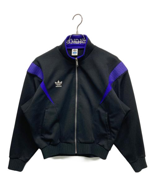 adidas（アディダス）adidas (アディダス) トラックジャケット ブラック×パープル サイズ:Ｌの古着・服飾アイテム