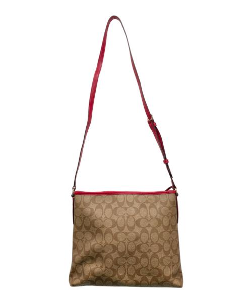 COACH（コーチ）COACH (コーチ) ショルダーバッグ ブラウン×ピンクの古着・服飾アイテム