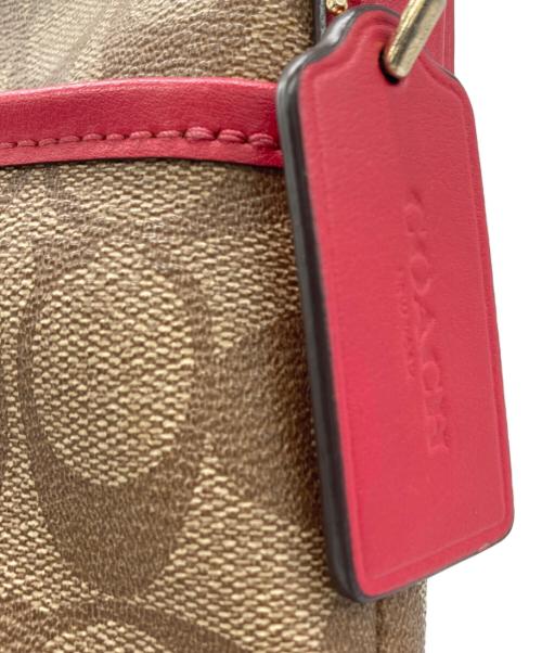 COACH（コーチ）COACH (コーチ) ショルダーバッグ ブラウン×ピンクの古着・服飾アイテム