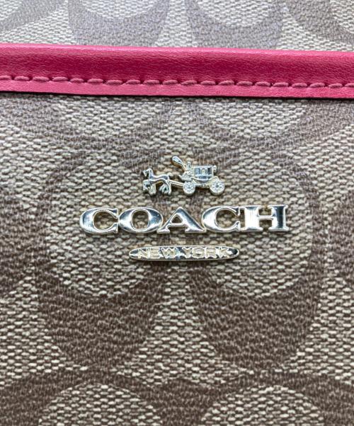 COACH（コーチ）COACH (コーチ) ショルダーバッグ ブラウン×ピンクの古着・服飾アイテム