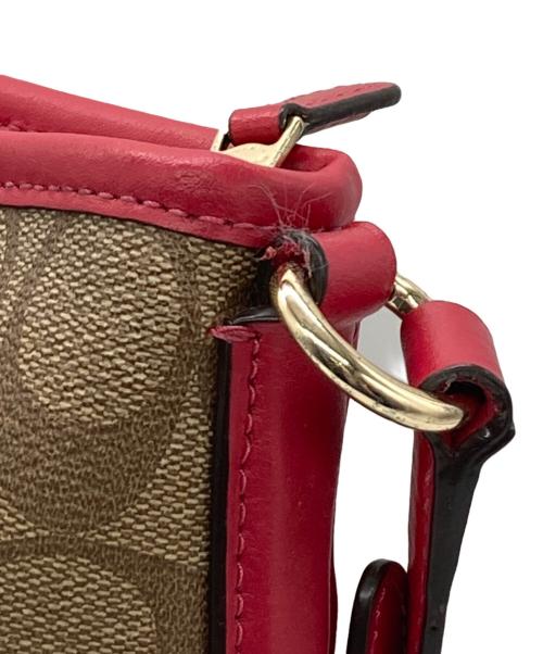 COACH（コーチ）COACH (コーチ) ショルダーバッグ ブラウン×ピンクの古着・服飾アイテム