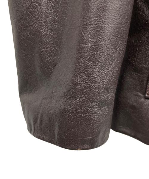 BERMANS（バーマンズ）BERMANS (バーマンズ) レザージャケット ブラウン サイズ:18の古着・服飾アイテム