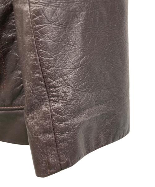 BERMANS（バーマンズ）BERMANS (バーマンズ) レザージャケット ブラウン サイズ:18の古着・服飾アイテム