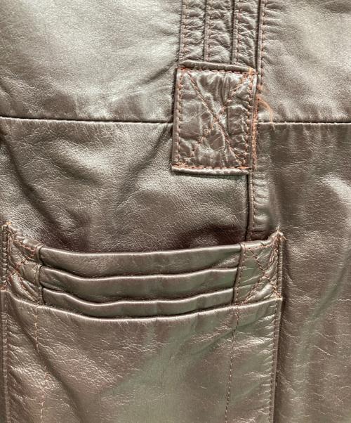 BERMANS（バーマンズ）BERMANS (バーマンズ) レザージャケット ブラウン サイズ:18の古着・服飾アイテム