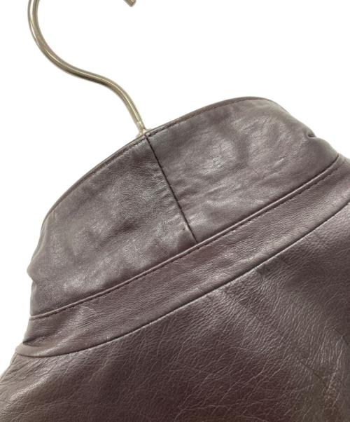 BERMANS（バーマンズ）BERMANS (バーマンズ) レザージャケット ブラウン サイズ:18の古着・服飾アイテム