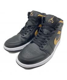 NIKE（ナイキ）の古着「Air Jordan 1 Mid "Black/Metallic Gold"」｜ブラック×ゴールド