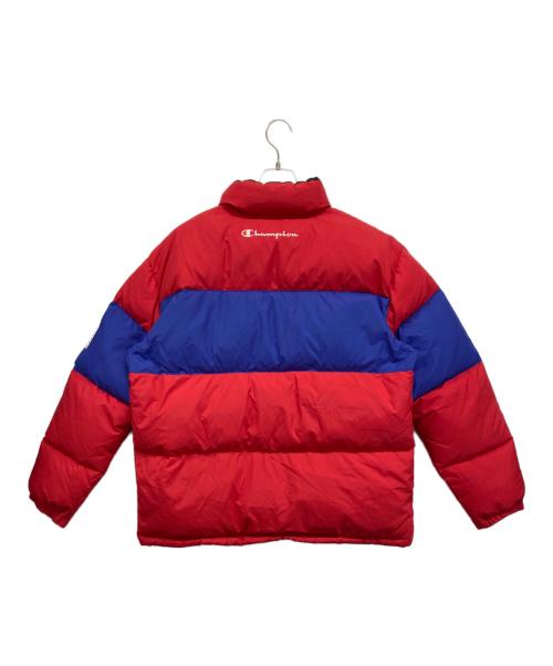 Champion（チャンピオン）Champion (チャンピオン) ダウンジャケット レッド×ブルー サイズ:XLの古着・服飾アイテム