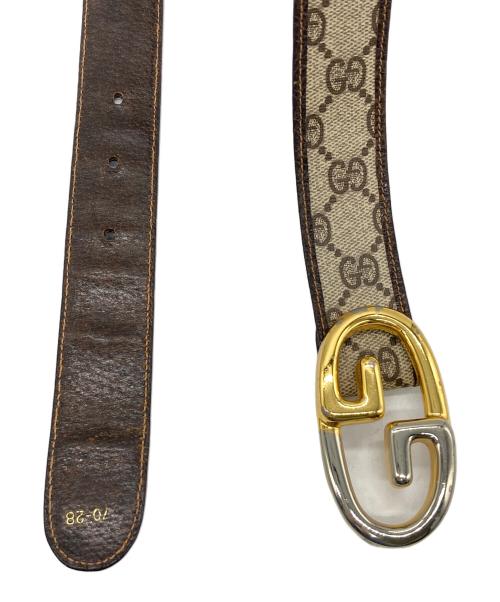 GUCCI（グッチ）GUCCI (グッチ) レザーベルト ブラウンの古着・服飾アイテム
