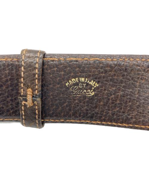 GUCCI（グッチ）GUCCI (グッチ) レザーベルト ブラウンの古着・服飾アイテム