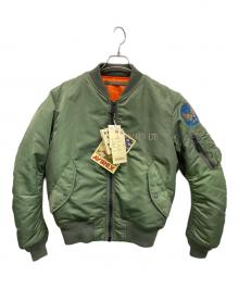 AVIREX（アヴィレックス）の古着「ラインストーンMA-1ジャケット」｜カ-キ