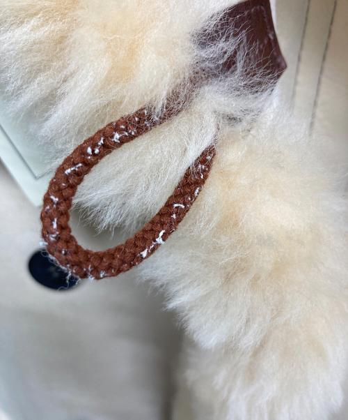 AVIREX（アヴィレックス）AVIREX (アヴィレックス) Aero Leather B-7 ムートン アラスカンコート ベージュ×ブラウン サイズ:38 未使用品の古着・服飾アイテム