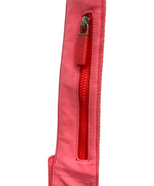 MIU MIU（ミュウミュウ）MIU MIU (ミュウミュウ) ナイロンバッグ ピンクの古着・服飾アイテム
