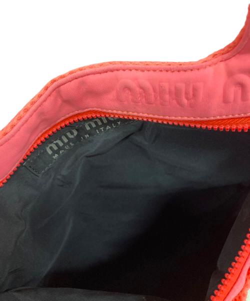 MIU MIU（ミュウミュウ）MIU MIU (ミュウミュウ) ナイロンバッグ ピンクの古着・服飾アイテム