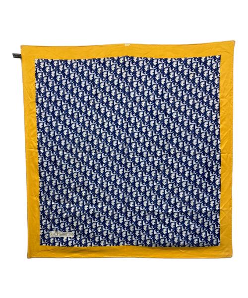 Christian Dior（クリスチャン ディオール）Christian Dior (クリスチャン ディオール) シルクスカーフ オレンジ×ネイビーの古着・服飾アイテム