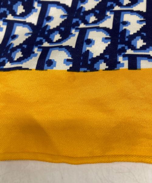 Christian Dior（クリスチャン ディオール）Christian Dior (クリスチャン ディオール) シルクスカーフ オレンジ×ネイビーの古着・服飾アイテム