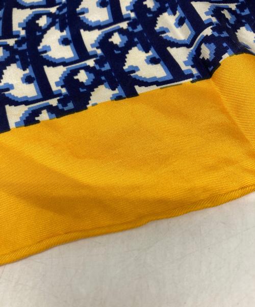 Christian Dior（クリスチャン ディオール）Christian Dior (クリスチャン ディオール) シルクスカーフ オレンジ×ネイビーの古着・服飾アイテム