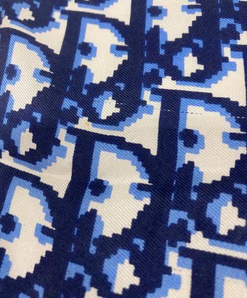 Christian Dior（クリスチャン ディオール）Christian Dior (クリスチャン ディオール) シルクスカーフ オレンジ×ネイビーの古着・服飾アイテム