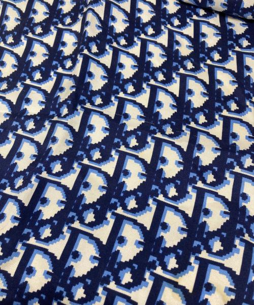 Christian Dior（クリスチャン ディオール）Christian Dior (クリスチャン ディオール) シルクスカーフ オレンジ×ネイビーの古着・服飾アイテム