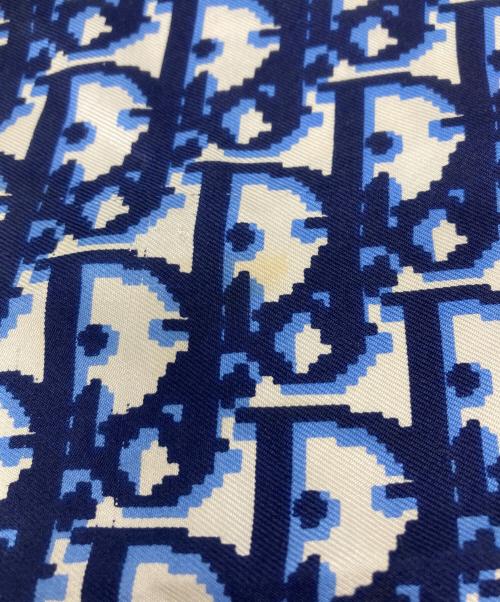 Christian Dior（クリスチャン ディオール）Christian Dior (クリスチャン ディオール) シルクスカーフ オレンジ×ネイビーの古着・服飾アイテム