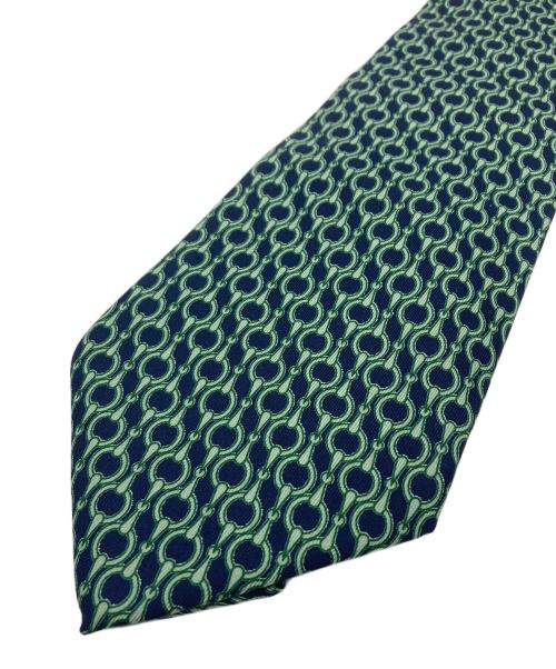 GUCCI（グッチ）GUCCI (グッチ) ネクタイ グリーン×ネイビー サイズ:無し 未使用品の古着・服飾アイテム