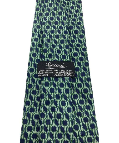 GUCCI（グッチ）GUCCI (グッチ) ネクタイ グリーン×ネイビー サイズ:無し 未使用品の古着・服飾アイテム