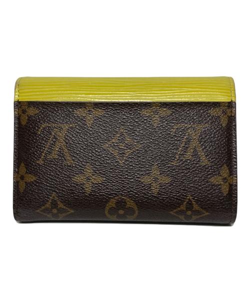 LOUIS VUITTON（ルイ ヴィトン）LOUIS VUITTON (ルイ ヴィトン) 3つ折り財布 ピスタッシュ×ブラウンの古着・服飾アイテム