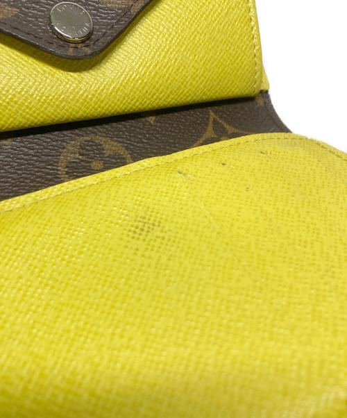 LOUIS VUITTON（ルイ ヴィトン）LOUIS VUITTON (ルイ ヴィトン) 3つ折り財布 ピスタッシュ×ブラウンの古着・服飾アイテム