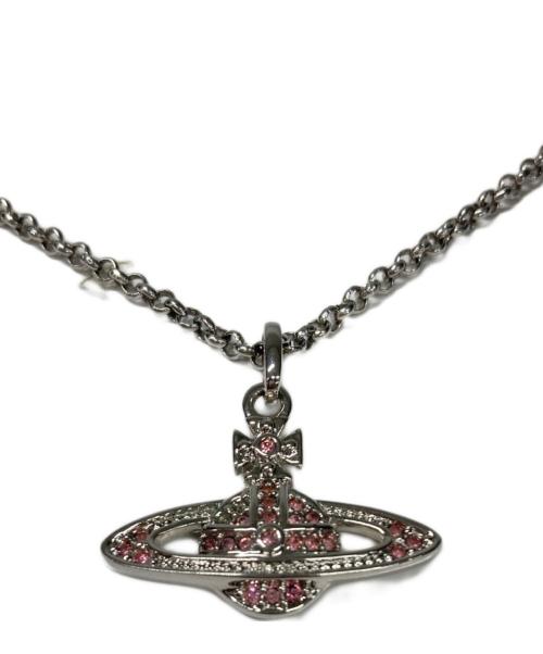 Vivienne Westwood（ヴィヴィアンウエストウッド）Vivienne Westwood (ヴィヴィアンウエストウッド) ネックレス シルバー×ピンクの古着・服飾アイテム