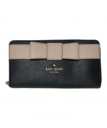 Kate Spade（ケイトスペード）の古着「リボン付き長財布」｜ピンク×ブラック