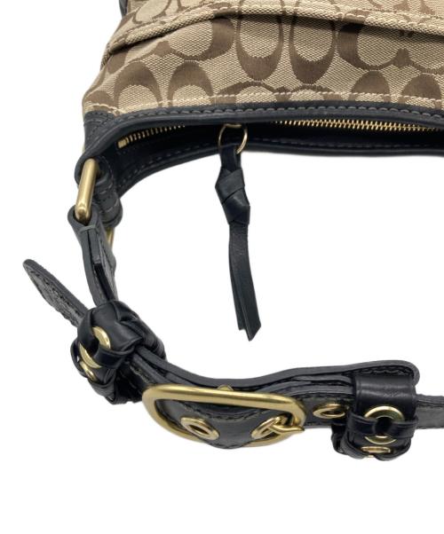 COACH（コーチ）COACH (コーチ) ワンショルダーバッグ ベージュ×ブラックの古着・服飾アイテム