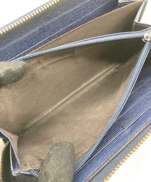 GUCCI（グッチ）GUCCI (グッチ) 長財布 ネイビー×レッド×ブラックの古着・服飾アイテム