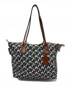 ROBERTA PIERIロベルタピエリ）の古着「トートバッグ」｜ホワイト×ブルー